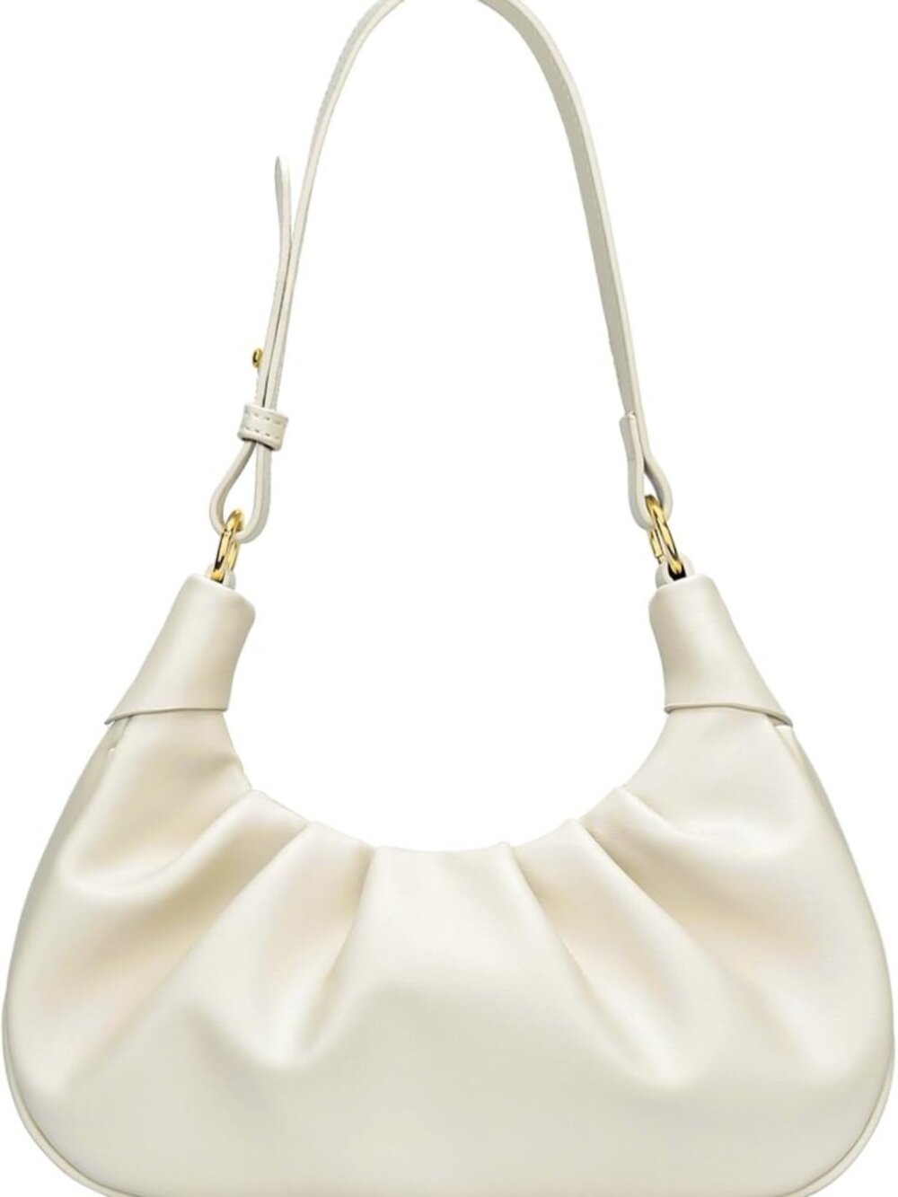 Chic Mini Hobo Shoulder Bag - Ruched Underarm Purse for Women, Stylish Crescent